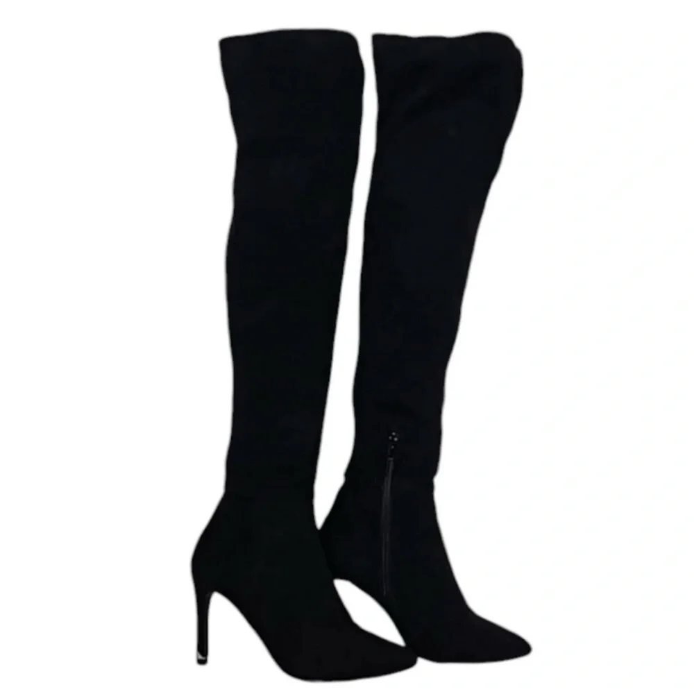 Call It Spring Black Over the Knee Boots